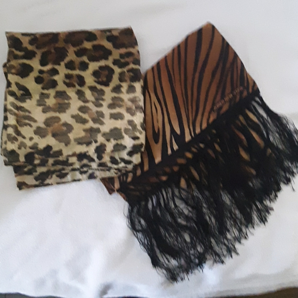 Two Animal Print Scarves